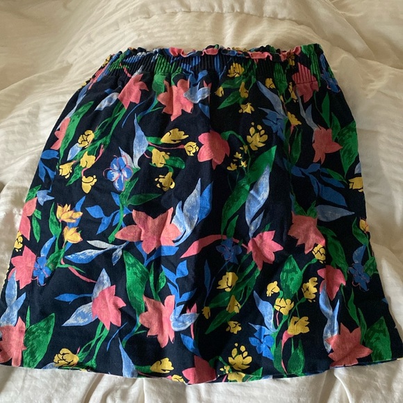 JCREW FACTORY Tropical Pattern Paper Bag Skirt - Picture 1 of 3